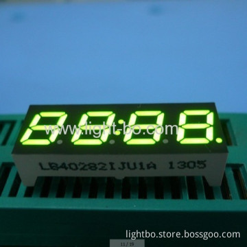 4-digit 7mm (0.28") Anode Green 7- Segment Led Display, 30.2 X 11 X 6 Mm 
